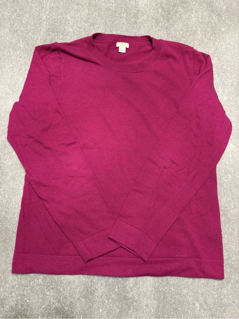 EUC J. Crew Women’s Raspberry Crewneck Sweater Size L